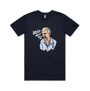 S / Navy / Large Front Design Barking Dog Man 🗣️ - Men's T Shirt