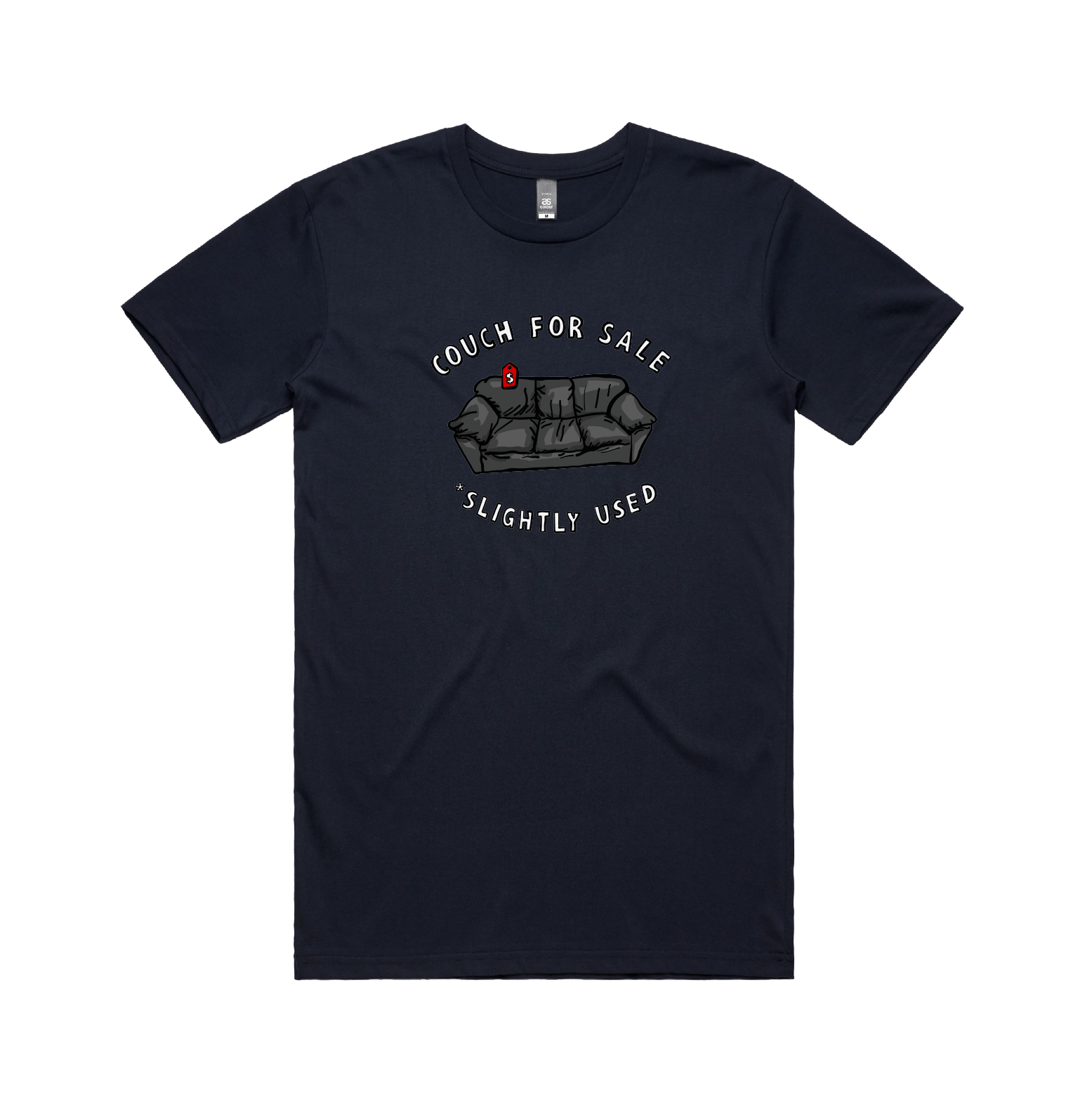 S / Navy / Large Front Design Casting Couch ๐น - Men's T Shirt