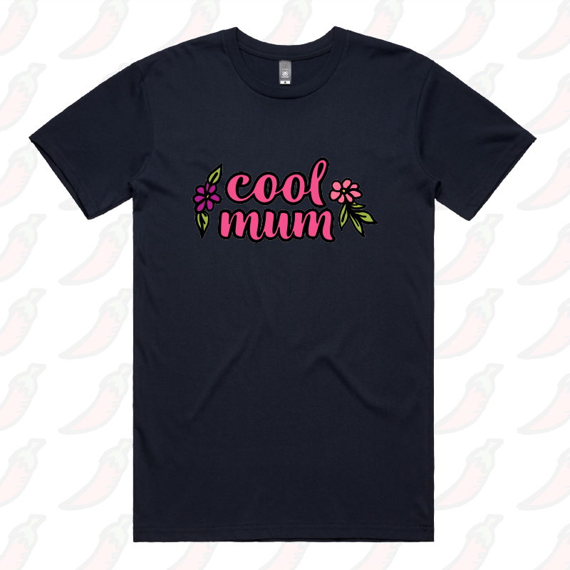 S / Navy / Large Front Design Cool Mum ๐ทโ Men's T Shirt