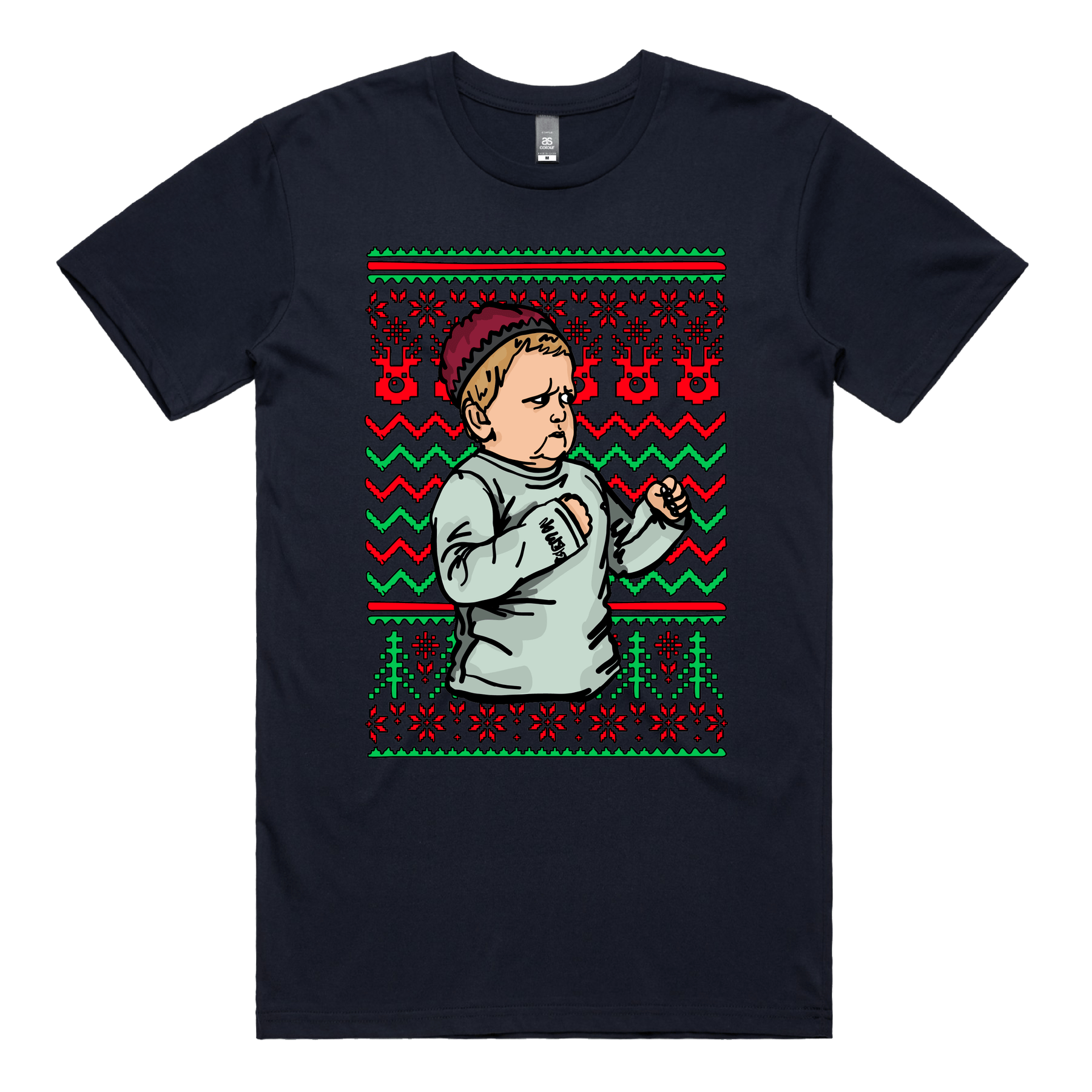 S / Navy / Large Front Design Hasbulla Christmas ๐ฅ๐ โ Men's T Shirt