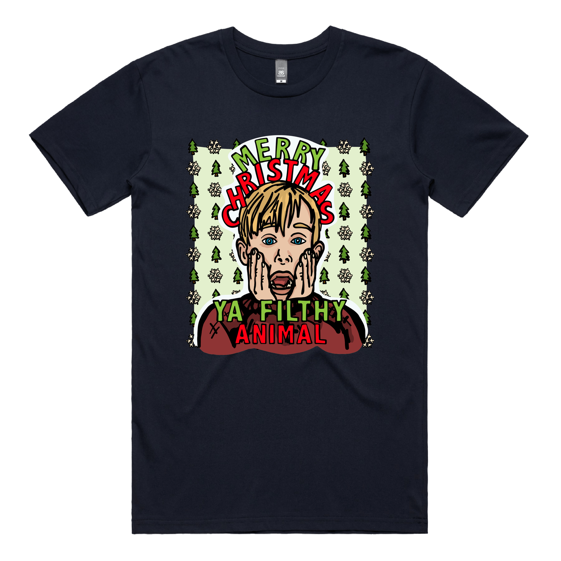 S / Navy / Large Front Design Home Alone Christmas ๐ ๐
- Men's T Shirt