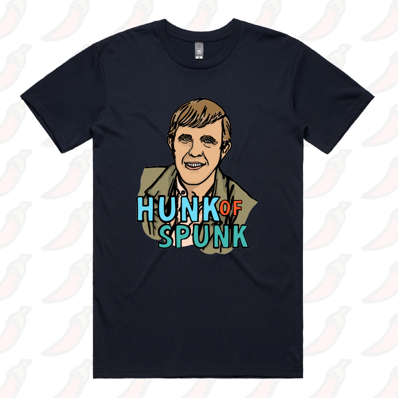 S / Navy / Large Front Design Hunk Of Spunk ๐ฑ- Men's T Shirt