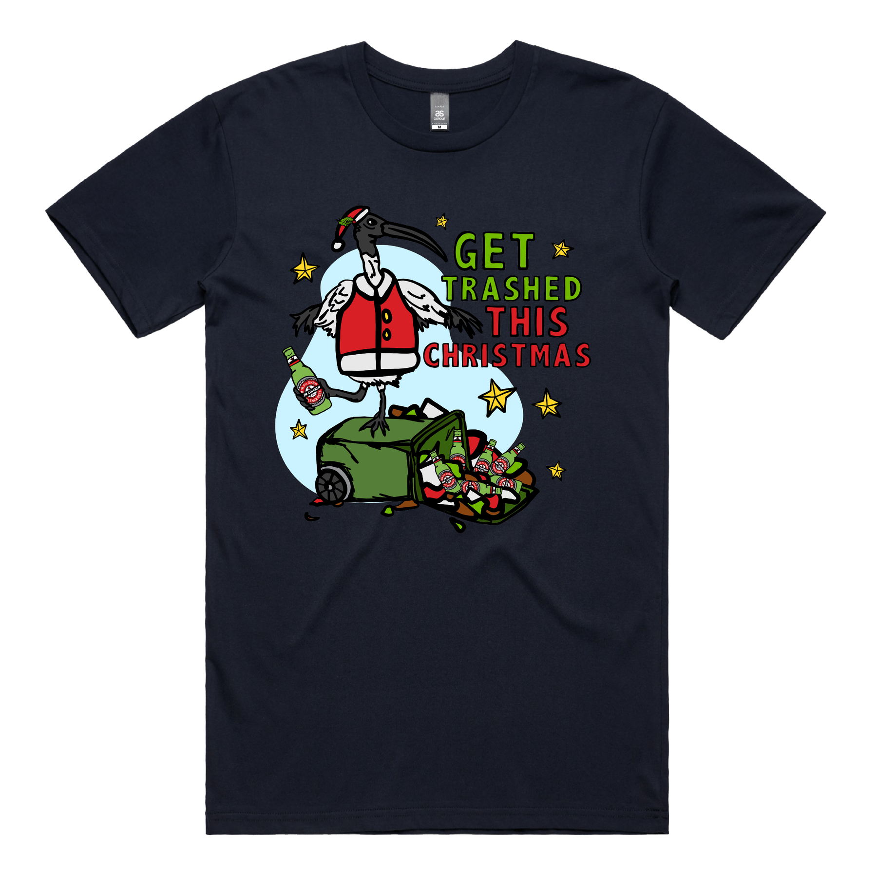 S / Navy / Large Front Design Ibis Christmas ๐๏ธ๐- Men's T Shirt
