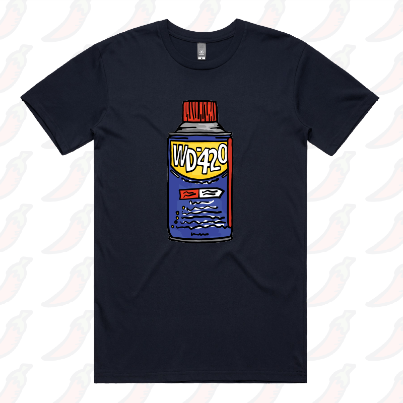 S / Navy / Large Front Design WD-420 ๐ โ Men's T Shirt