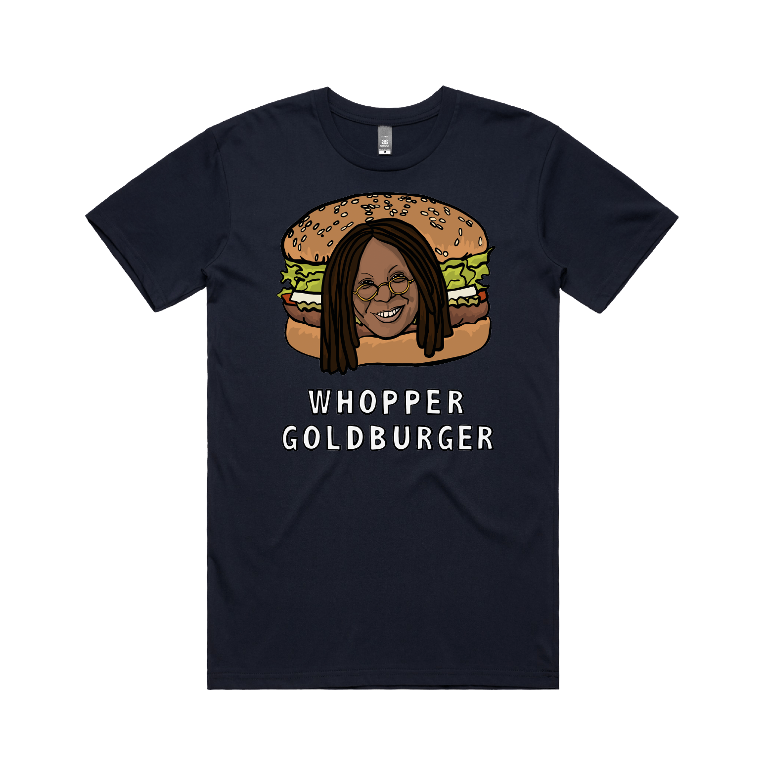 S / Navy / Large Front Design Whopper Goldburger ๐ - Men's T Shirt