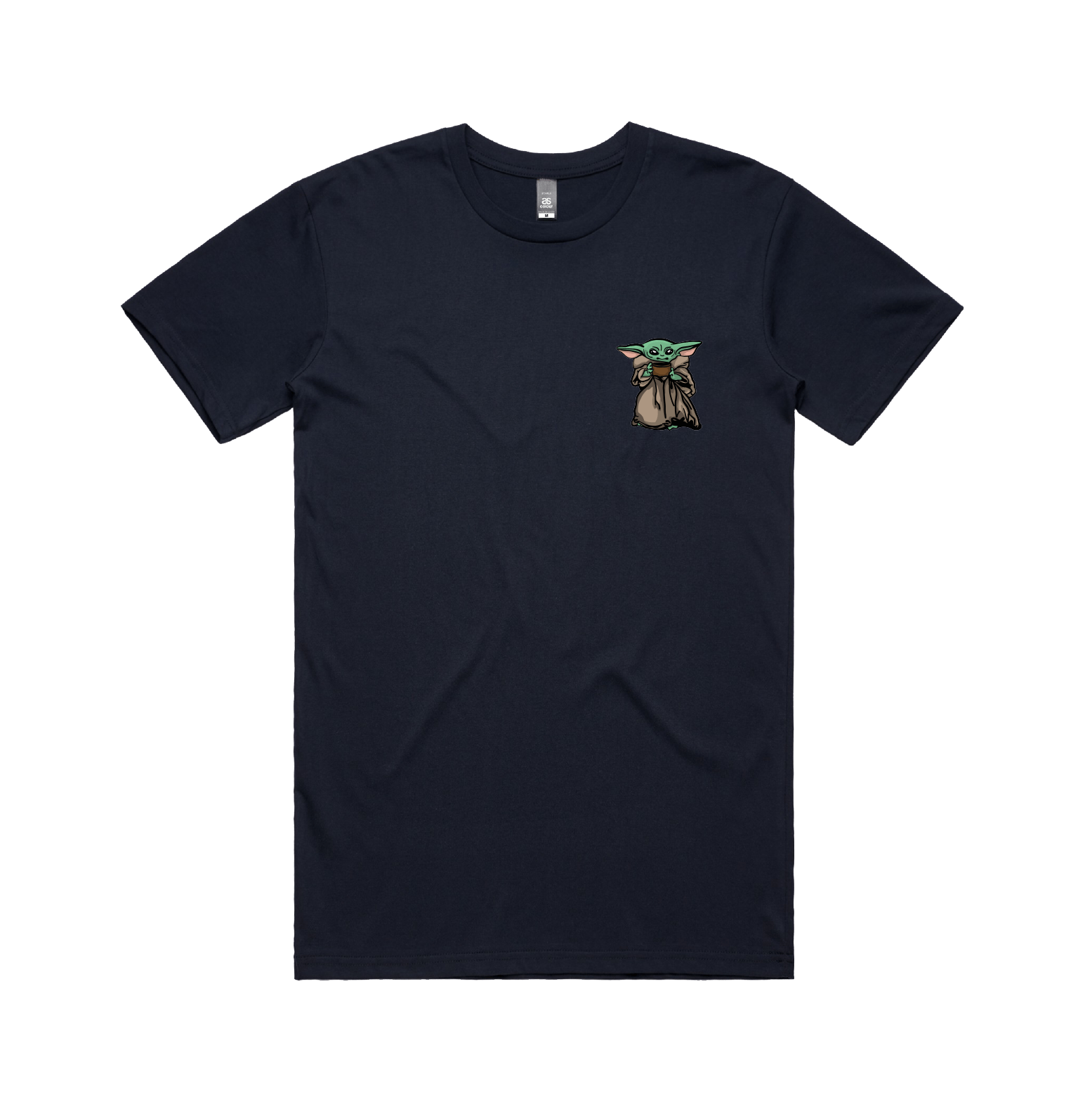 S / Navy / Small Front Design Baby Yoda 👶 - Men's T Shirt
