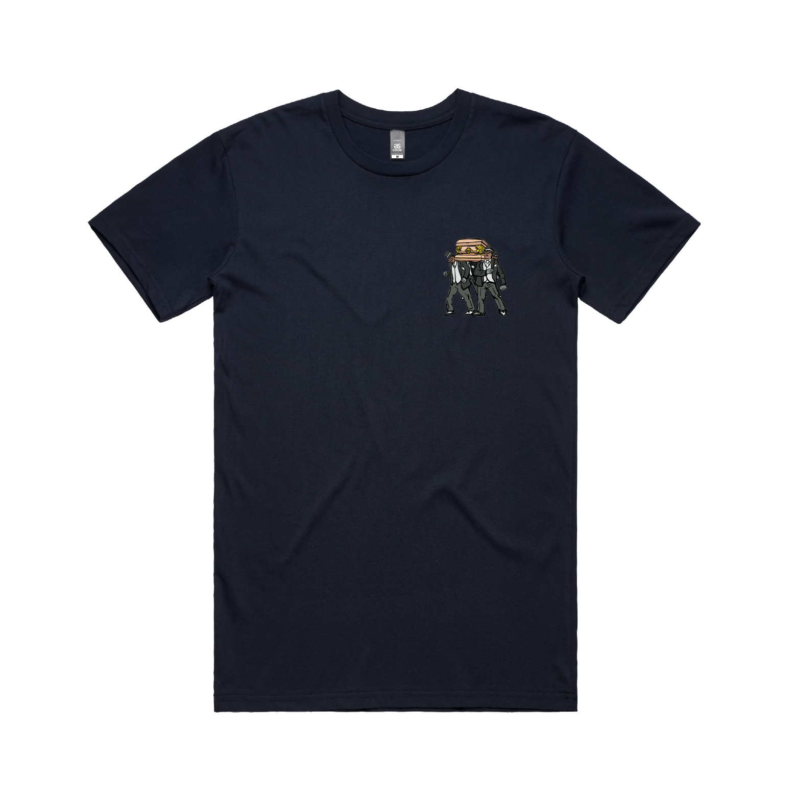 S / Navy / Small Front Design Coffin Dance ⚰️ - Men's T Shirt