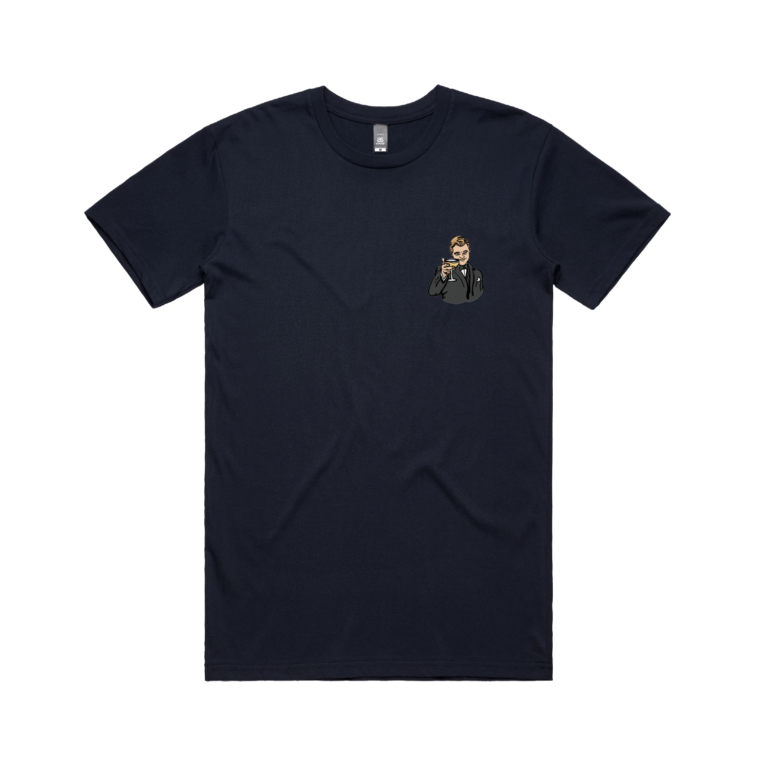 S / Navy / Small Front Design DiCaprio Gatsby Cheers ๐ธ - Men's T Shirt