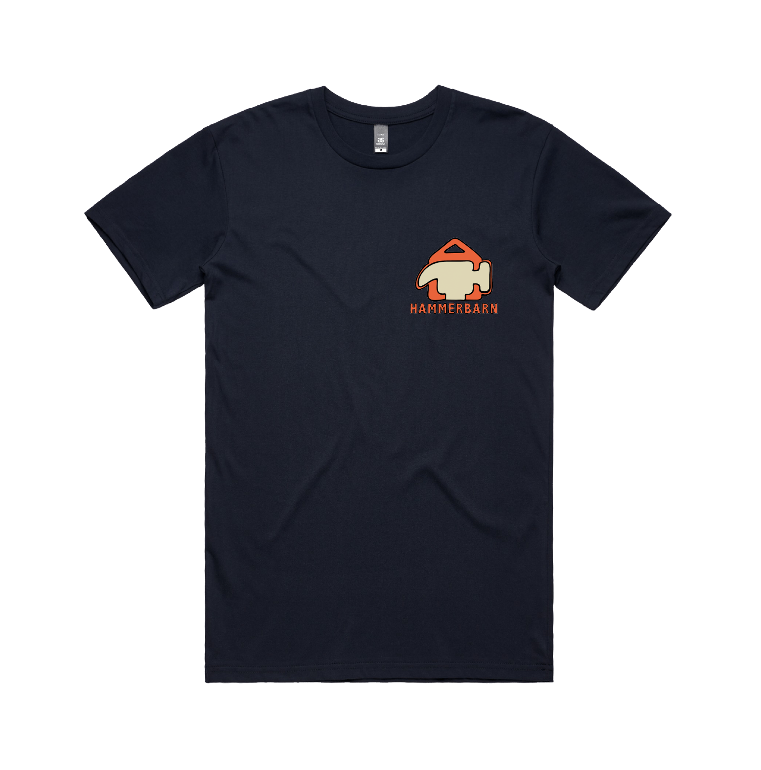 S / Navy / Small Front Design Hammerbarn 🔨 - Men's T Shirt