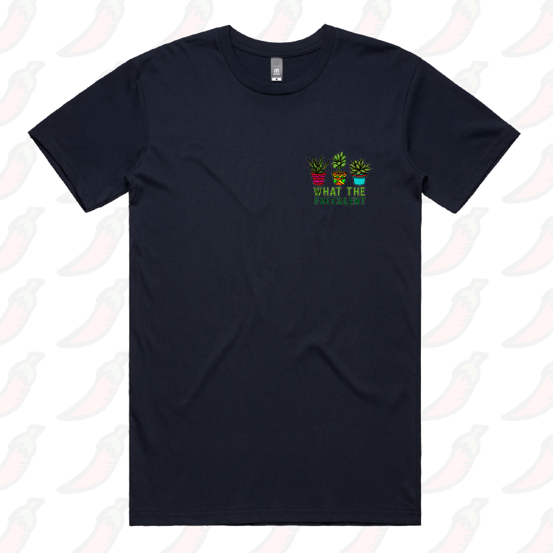 S / Navy / Small Front Design What The Fucculent ๐ต โ Men's T Shirt