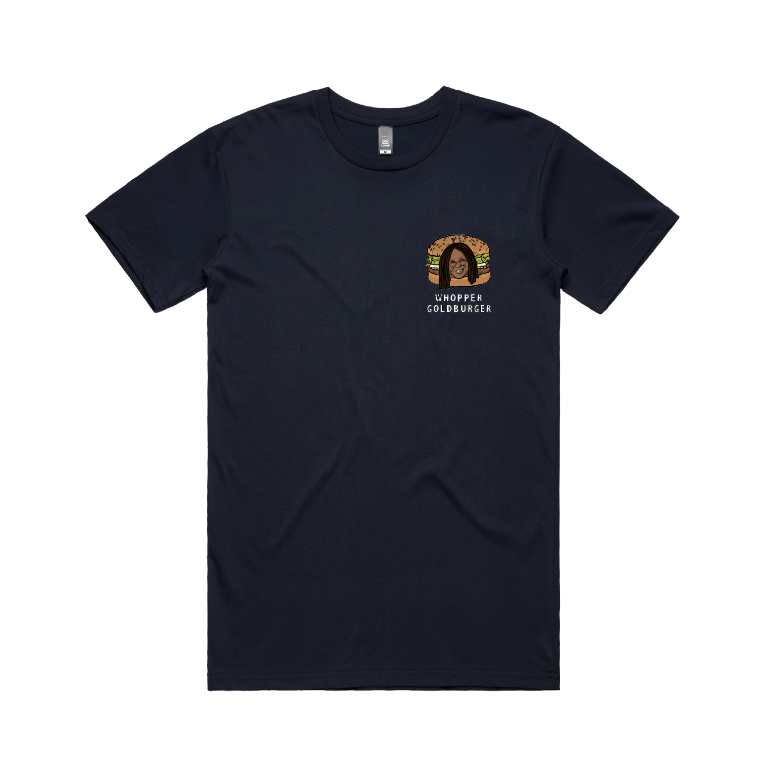 S / Navy / Small Front Design Whopper Goldburger ๐ - Men's T Shirt