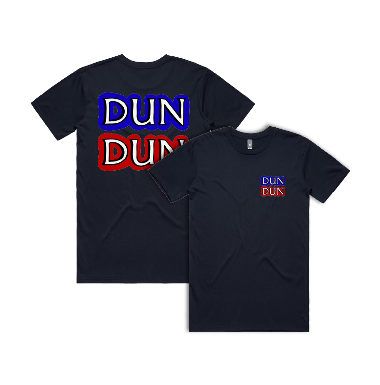 S / Navy / Small Front & Large Back Design Dun Dun ๐ - Men's T Shirt