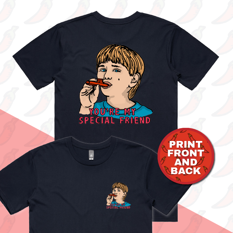 S / Navy / Small Front & Large Back Design Kazoo Kid ๐ถ - Men's T Shirt