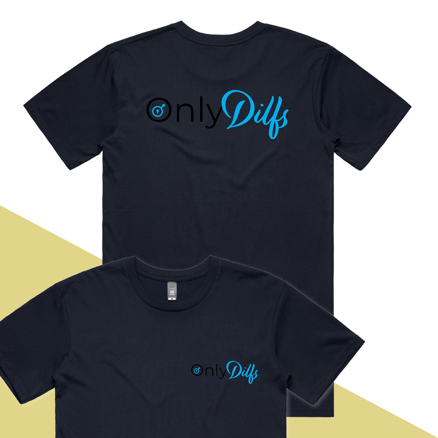 S / Navy / Small Front & Large Back Design Only Dilfs ๐จโ๐งโ๐ฆ๐ - Men's T Shirt