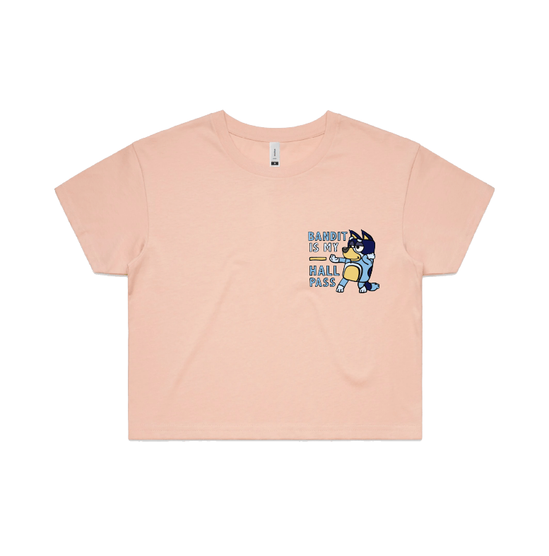 S / Pink Bandit Hall Pass 🦴 - Women's Crop Top