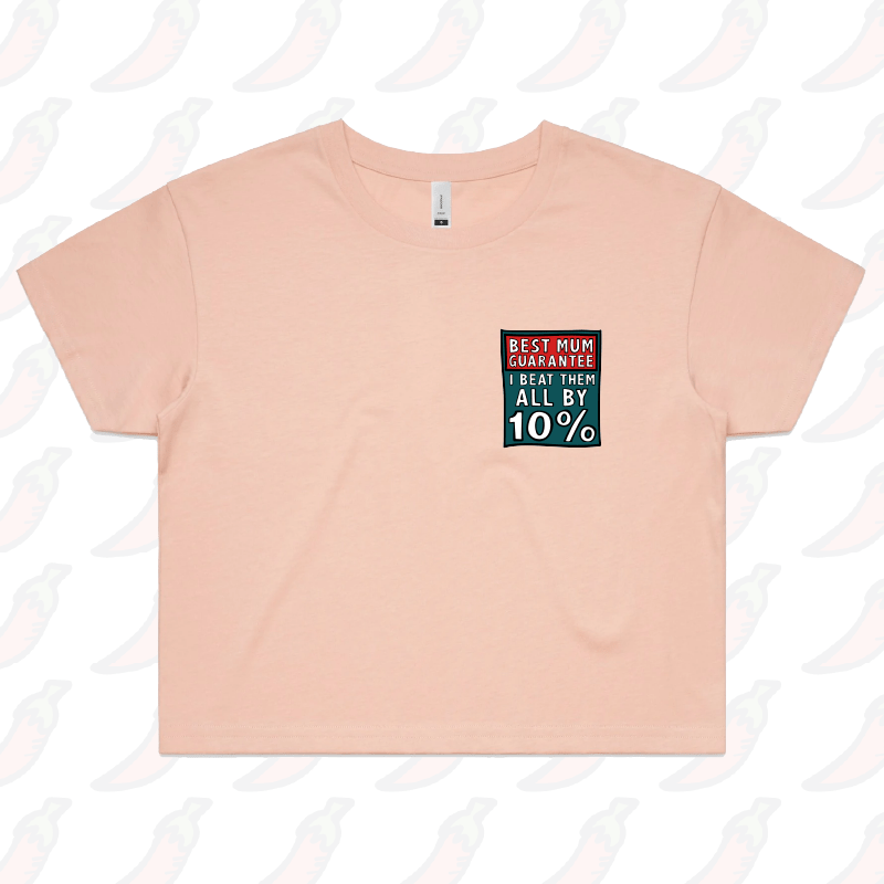 S / Pink Best Mum Guarantee 🔨 - Women's Crop Top