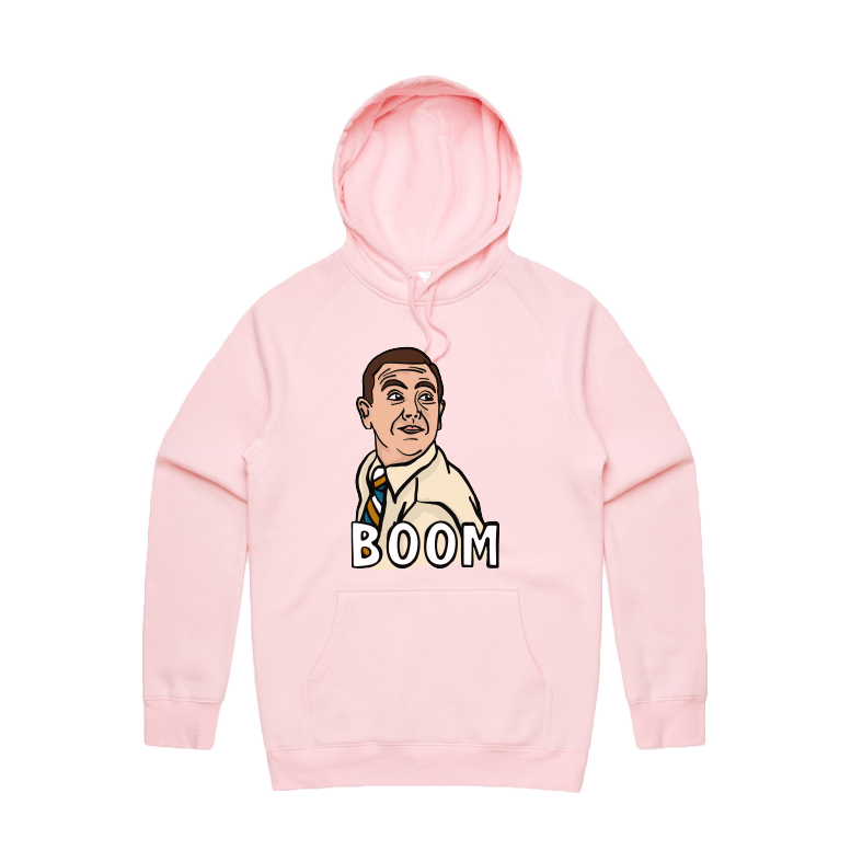 S / Pink / Large Front Design Boom Boyle ๐จ - Unisex Hoodie