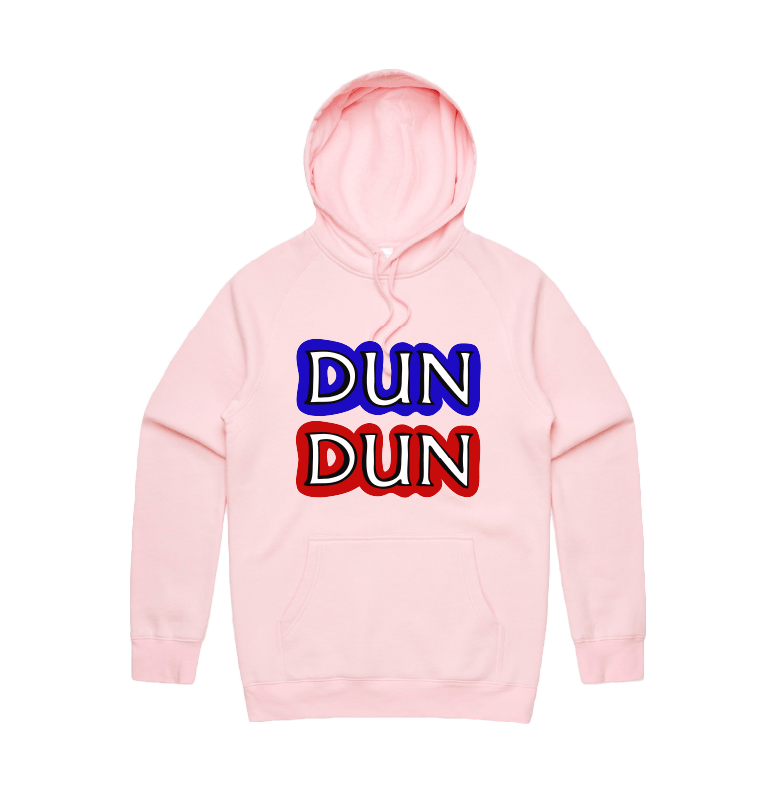 S / Pink / Large Front Design Dun Dun 🚔 - Unisex Hoodie