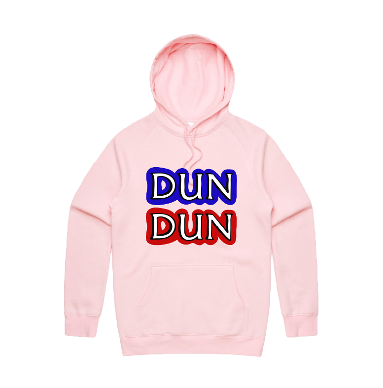 S / Pink / Large Front Design Dun Dun ๐ - Unisex Hoodie