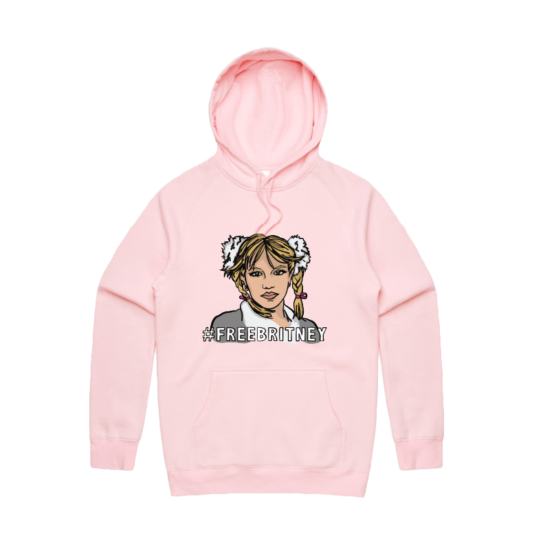 S / Pink / Large Front Design FREE BRITNEY 🎤 - Unisex Hoodie