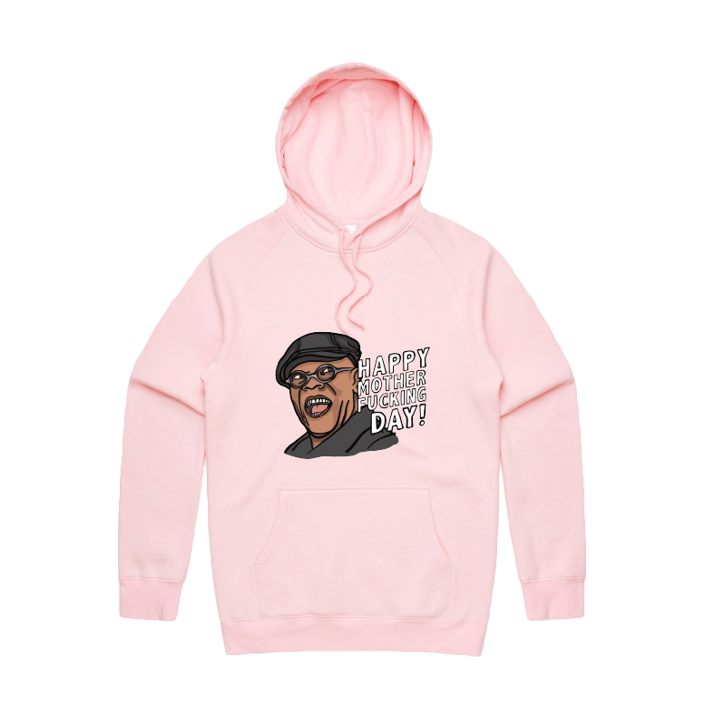 S / Pink / Large Front Design Happy Mother-F**king Day ๐ - Unisex Hoodie