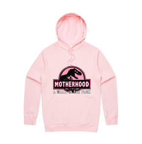 S / Pink / Large Front Design Jurassic Mum 🦖 - Unisex Hoodie