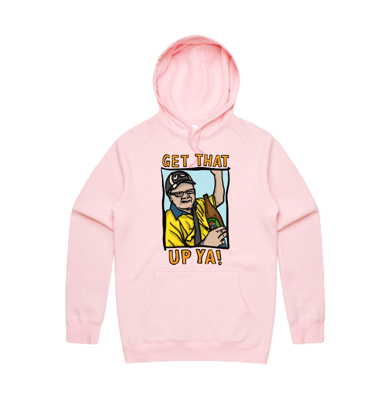 S / Pink / Large Front Design VB Longneck 👍 - Unisex Hoodie