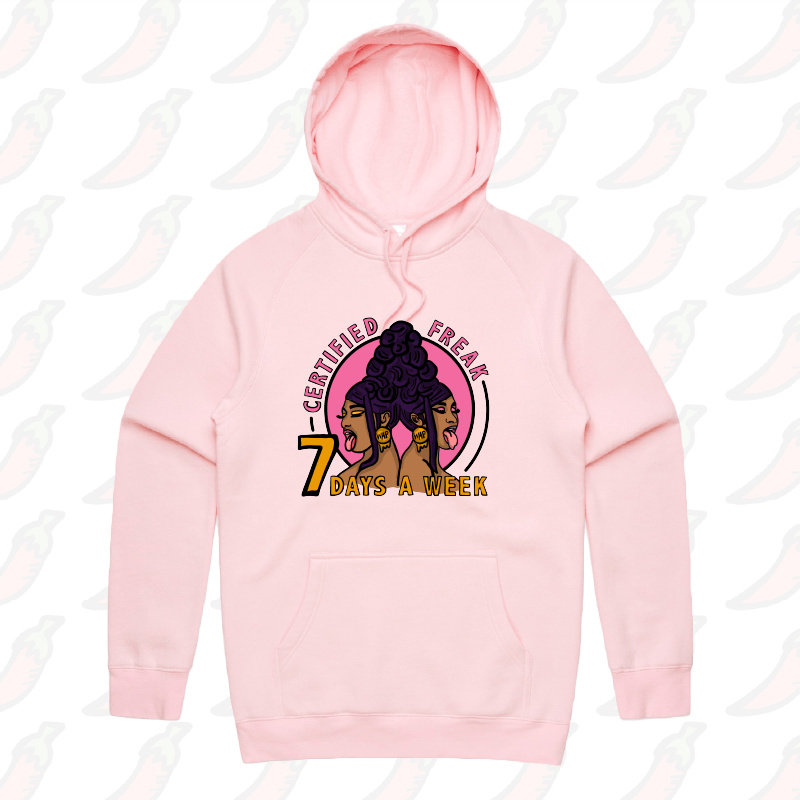 S / Pink / Large Front Design WAP ๐ป - Unisex Hoodie