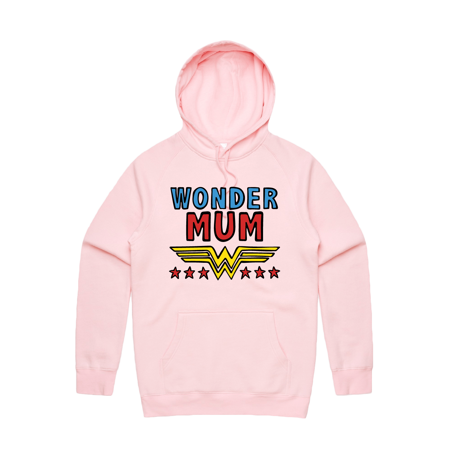 S / Pink / Large Front Design Wondermum 🦸♀️ - Unisex Hoodie