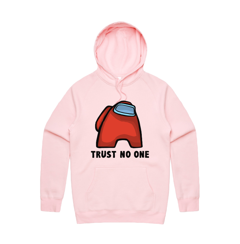 S / Pink / Large Front Print Among Us ๐จโ๐ - Unisex Hoodie