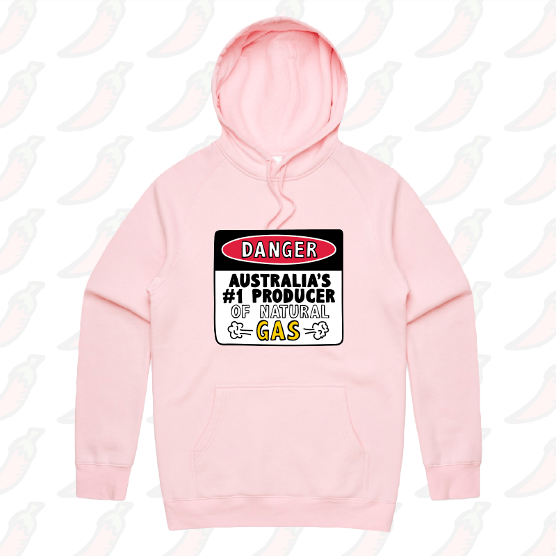 S / Pink / Large Front Print Australian Gas Producer 💨 – Unisex Hoodie
