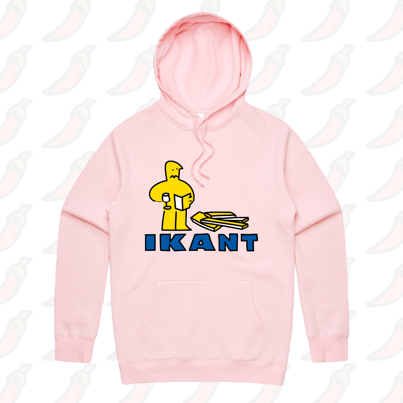 S / Pink / Large Front Print IKant ๐ช โ Unisex Hoodie
