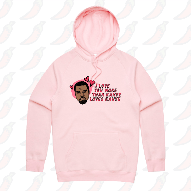 S / Pink / Large Front Print Kanye Love ๐๐ฟ - Unisex Hoodie