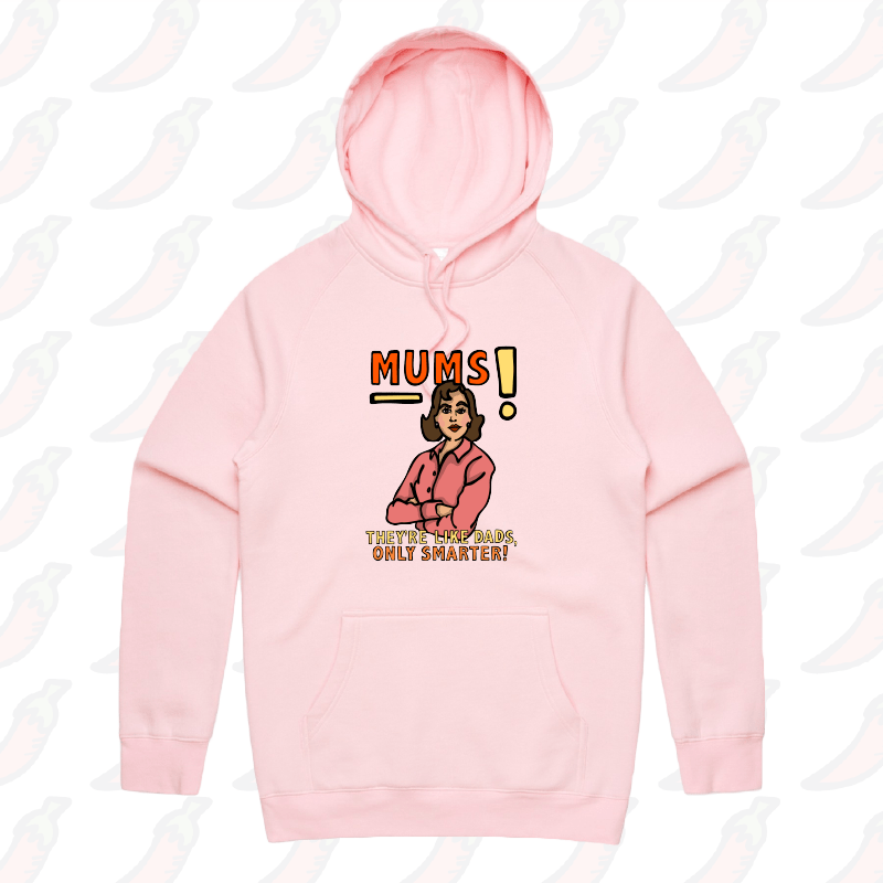 S / Pink / Large Front Print Smart Mum ๐ง โ Unisex Hoodie