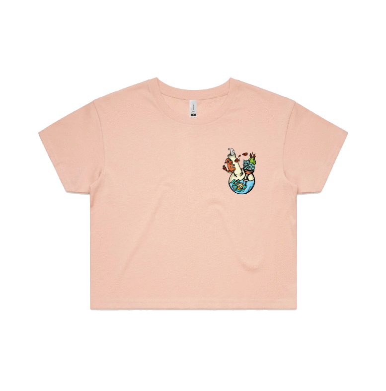 S / Pink Pokebong 🦎 - Women's Crop Top