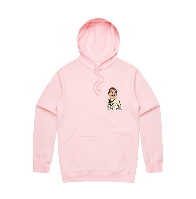 S / Pink / Small Front Design Boom Boyle ๐จ - Unisex Hoodie