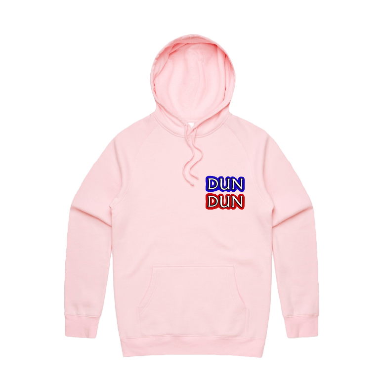 S / Pink / Small Front Design Dun Dun ๐ - Unisex Hoodie