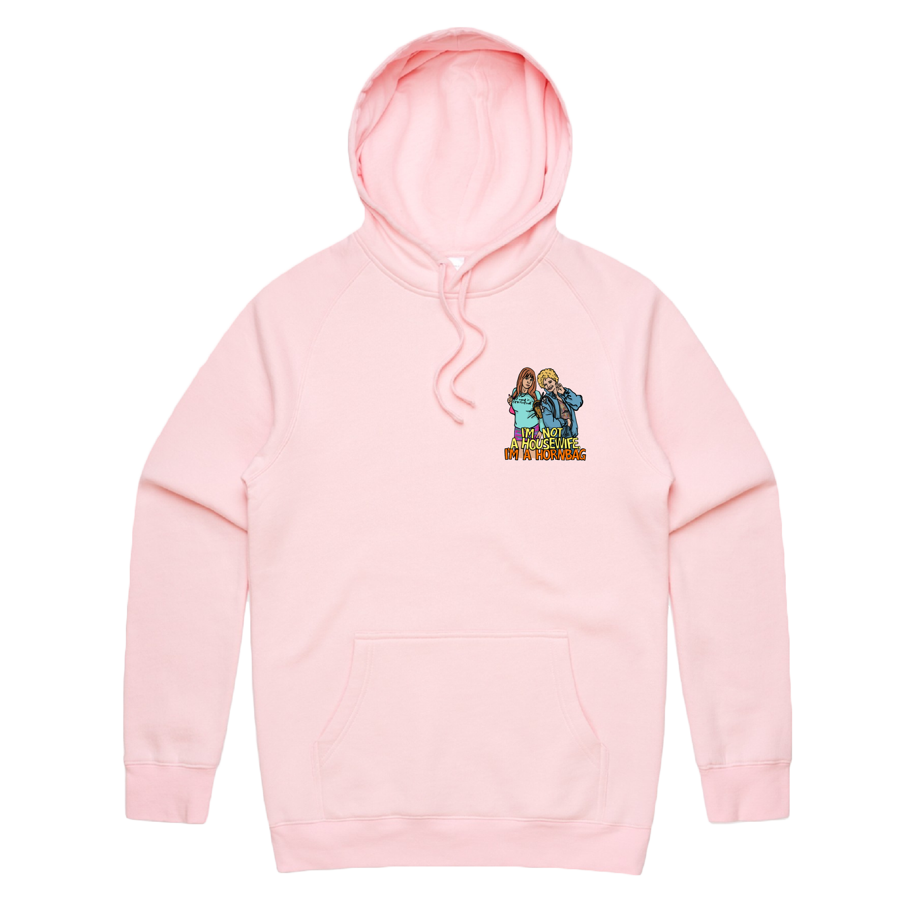 S / Pink / Small Front Design Hornbag ๐ - Unisex Hoodie
