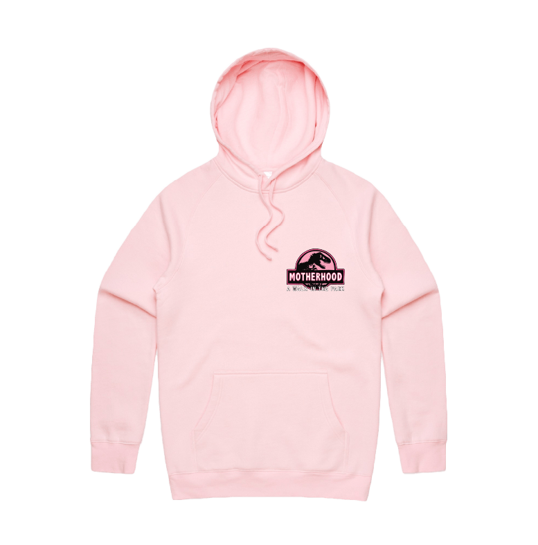 S / Pink / Small Front Design Jurassic Mum 🦖 - Unisex Hoodie