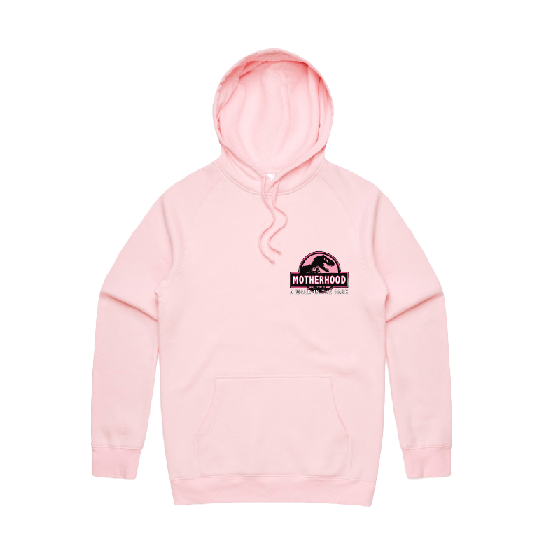 S / Pink / Small Front Design Jurassic Mum ๐ฆ - Unisex Hoodie