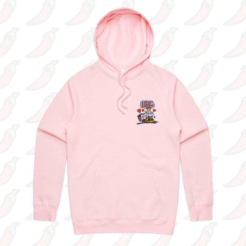 S / Pink / Small Front Print Choo Choo Choose You 🚂- Unisex Hoodie