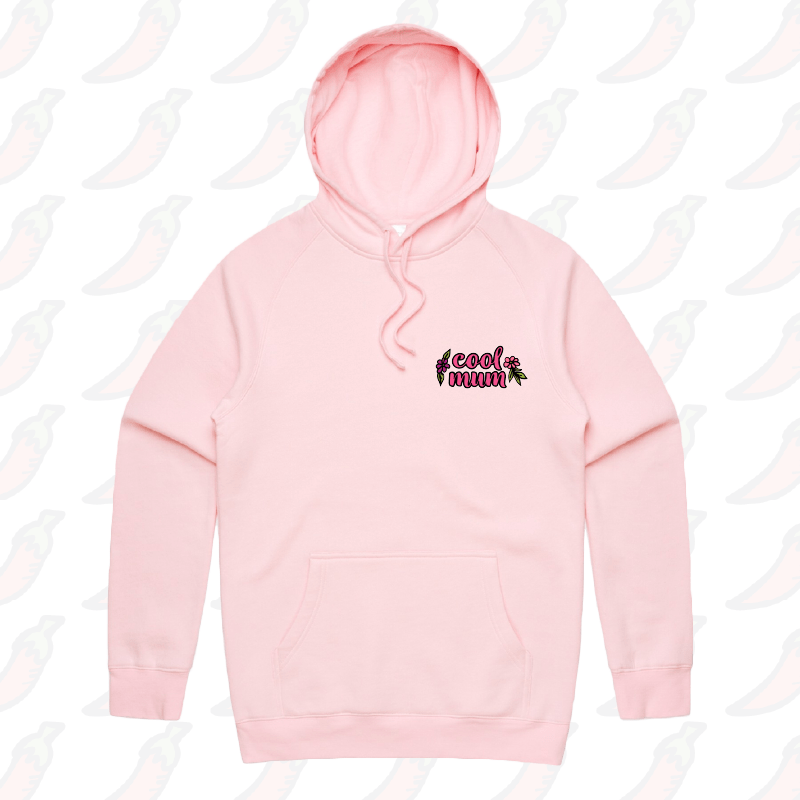S / Pink / Small Front Print Cool Mum ๐ทโ Unisex Hoodie
