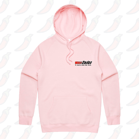 S / Pink / Small Front Print Dadco 🔧💨 – Unisex Hoodie