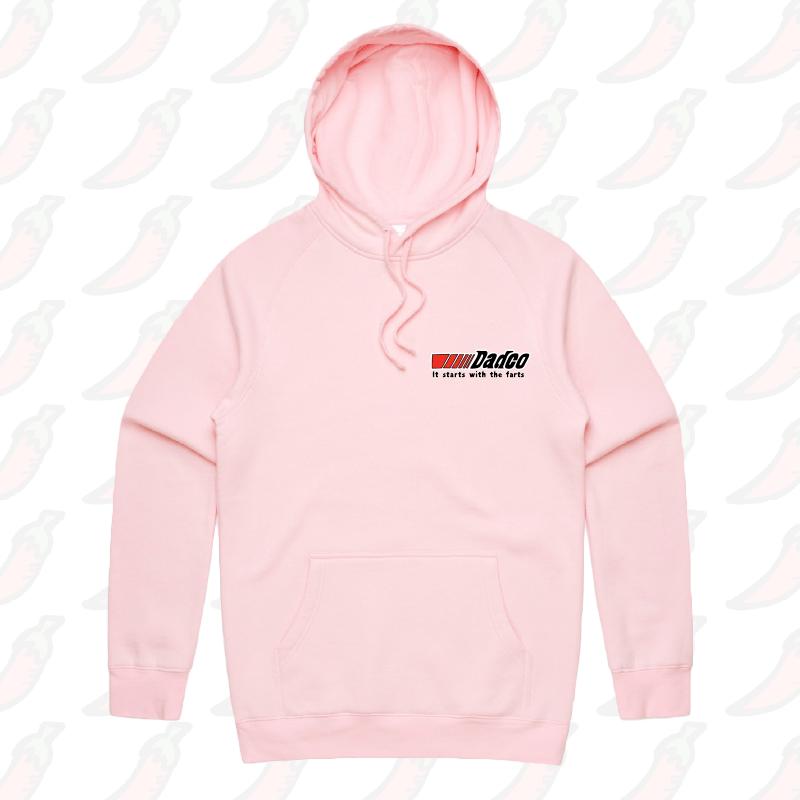 S / Pink / Small Front Print Dadco 🔧💨 – Unisex Hoodie