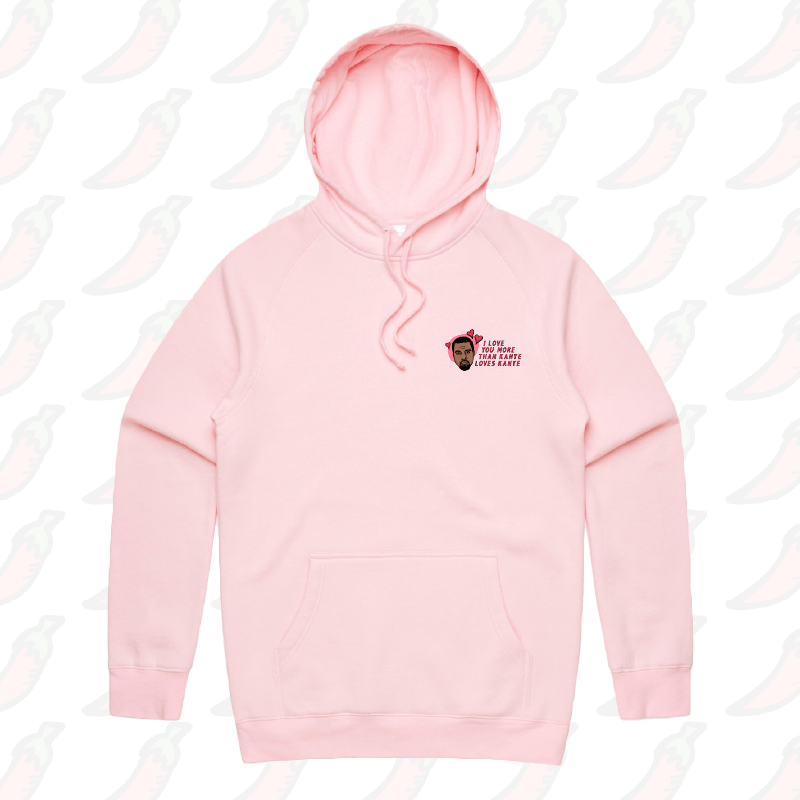 S / Pink / Small Front Print Kanye Love ๐๐ฟ - Unisex Hoodie