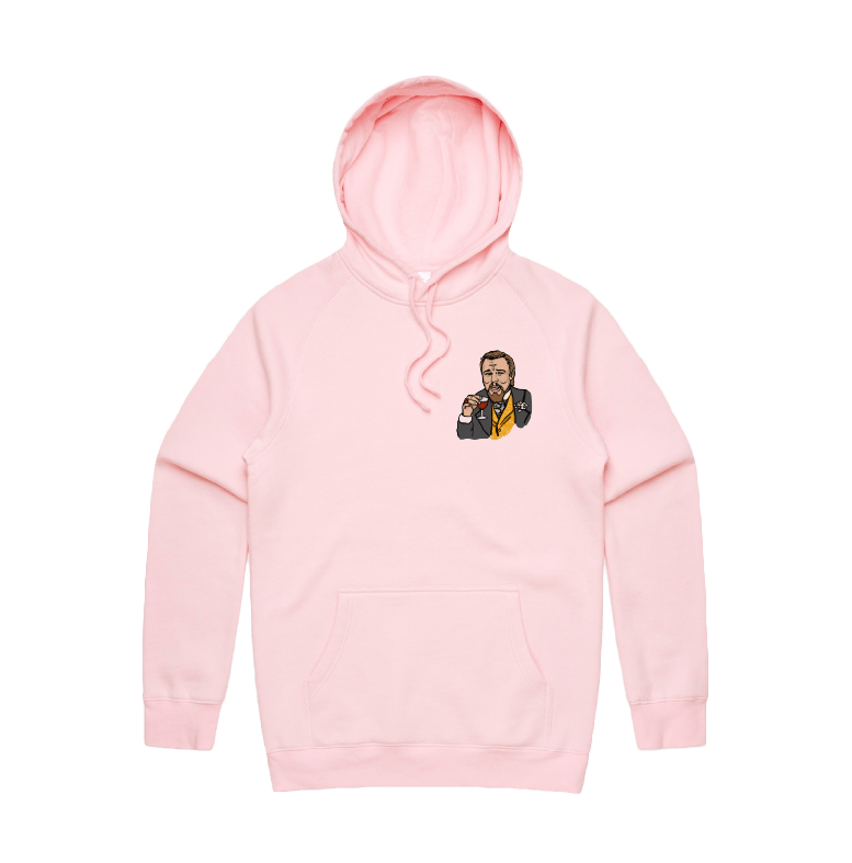 S / Pink / Small Front Print Laughing Leo ๐ท - Unisex Hoodie