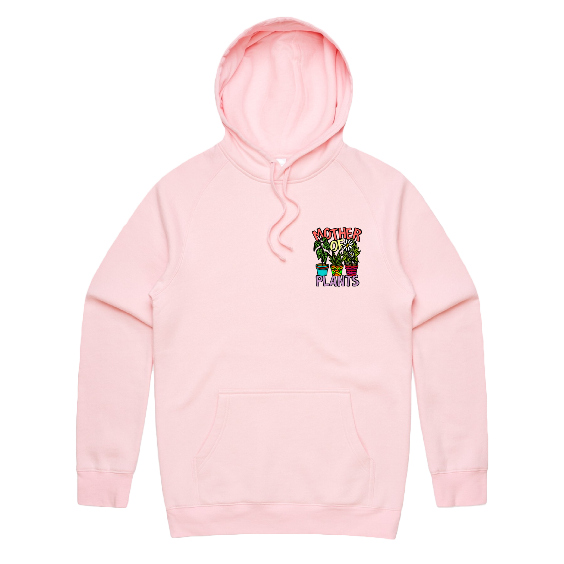 S / Pink / Small Front Print Mother Of Plants ๐ฑ๐ โ Unisex Hoodie