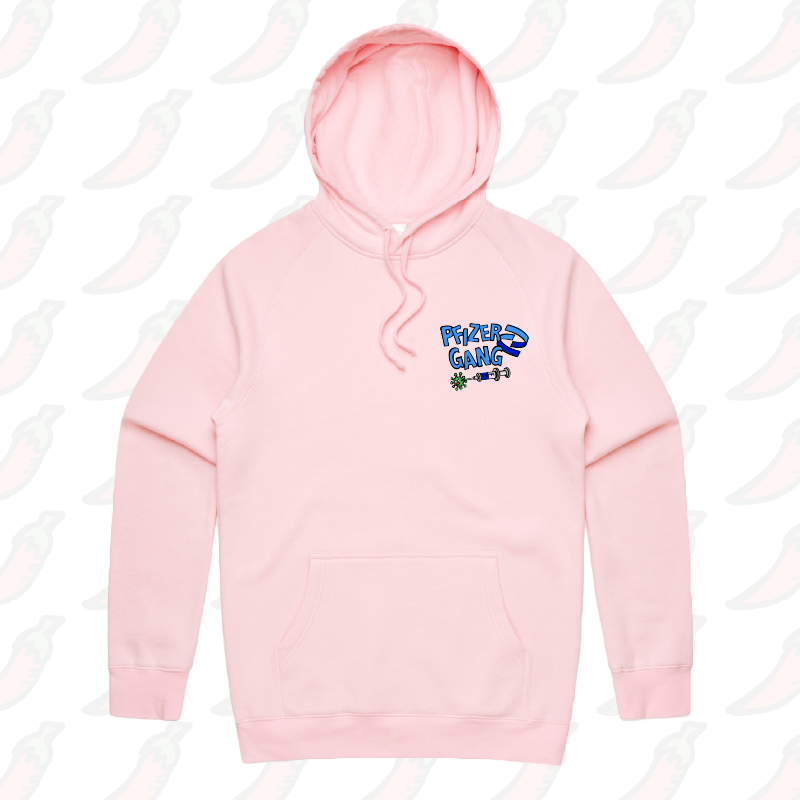 S / Pink / Small Front Print Pfizer Gang ๐ - Unisex Hoodie