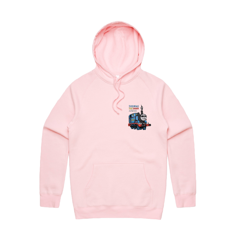 S / Pink / Small Front Print Thomas The Dank Engine ๐ - Unisex Hoodie