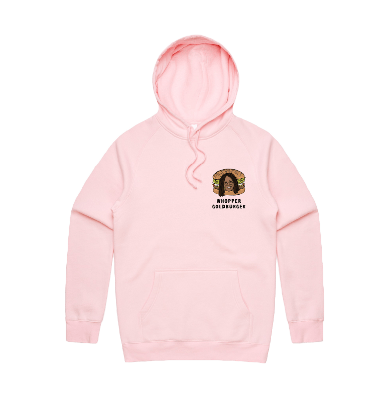 S / Pink / Small Front Print Whopper Goldburger ๐ - Unisex Hoodie